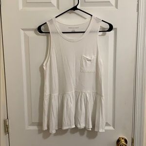 White peplum tank top